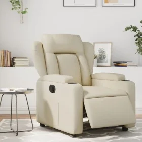 Cream synthetic leather electric recliner. by , Armchairs - Ref: Foro24-3204531, Price: 255,87 €, Discount: %