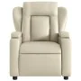 Cream synthetic leather electric recliner. by , Armchairs - Ref: Foro24-3204531, Price: 253,83 €, Discount: %
