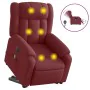 Sillón de masaje elevable eléctrico tela rojo tinto de , Sillones - Ref: Foro24-3205355, Precio: 354,77 €, Descuento: %