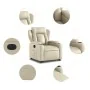 Cream synthetic leather electric reclining lift chair by , Armchairs - Ref: Foro24-3204559, Price: 335,41 €, Discount: %