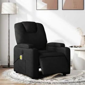 Sillón reclinable de masaje eléctrico tela negro de , Sillones - Ref: Foro24-3204358, Precio: 300,66 €, Descuento: %
