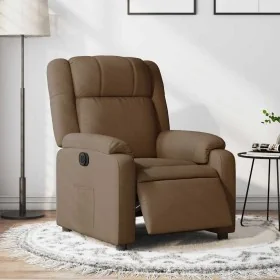 Electric brown fabric recliner by , Armchairs - Ref: Foro24-3205182, Price: 289,49 €, Discount: %