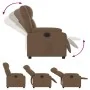 Electric brown fabric recliner by , Armchairs - Ref: Foro24-3205182, Price: 289,46 €, Discount: %