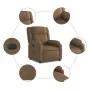 Electric brown fabric recliner by , Armchairs - Ref: Foro24-3205182, Price: 289,46 €, Discount: %