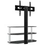 Corner TV stand with 3 levels for 32-70 inch TVs, black and silver. by , TV Furniture - Ref: Foro24-358176, Price: 137,47 €, ...