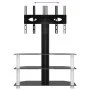 Corner TV stand with 3 levels for 32-70 inch TVs, black and silver. by , TV Furniture - Ref: Foro24-358176, Price: 137,47 €, ...