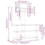 Mueble TV esquina 3 niveles para 32-70 pulgadas negro plateado de , Muebles TV - Ref: Foro24-358176, Precio: 137,47 €, Descue...