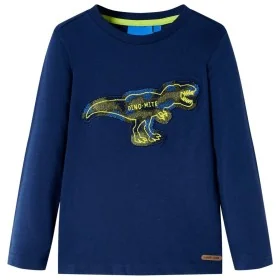 Navy blue long-sleeved children's t-shirt size 140 by , Kids T-shirts - Ref: Foro24-13258, Price: 11,60 €, Discount: %