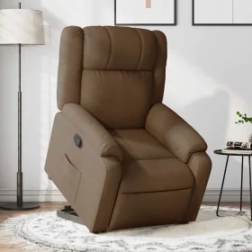 Sillón reclinable elevable de tela marrón de , Sillones - Ref: Foro24-3205206, Precio: 321,69 €, Descuento: %