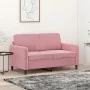 Zweiplätziges Sofa aus rosa Samtstoff, 120 cm. von , Sofas - Ref: Foro24-359435, Preis: 244,81 €, Rabatt: %