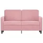 Zweiplätziges Sofa aus rosa Samtstoff, 120 cm. von , Sofas - Ref: Foro24-359435, Preis: 244,81 €, Rabatt: %