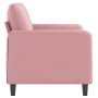 Zweiplätziges Sofa aus rosa Samtstoff, 120 cm. von , Sofas - Ref: Foro24-359435, Preis: 244,81 €, Rabatt: %