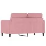 Zweiplätziges Sofa aus rosa Samtstoff, 120 cm. von , Sofas - Ref: Foro24-359435, Preis: 244,81 €, Rabatt: %