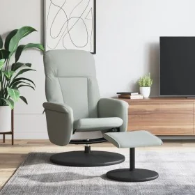 Sillón reclinable con reposapiés terciopelo gris claro de , Sillones - Ref: Foro24-356689, Precio: 176,13 €, Descuento: %