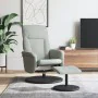 Light gray velvet recliner with footrest by , Armchairs - Ref: Foro24-356689, Price: 176,13 €, Discount: %