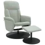 Light gray velvet recliner with footrest by , Armchairs - Ref: Foro24-356689, Price: 176,13 €, Discount: %