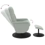 Light gray velvet recliner with footrest by , Armchairs - Ref: Foro24-356689, Price: 176,13 €, Discount: %