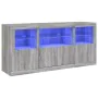 Sideboard mit LED-Lichtern in Sonoma-Grau 142,5x37x67 cm von , Sideboards - Ref: Foro24-3209070, Preis: 173,74 €, Rabatt: %