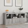 Sideboard mit LED-Lichtern in Sonoma-Grau 142,5x37x67 cm von , Sideboards - Ref: Foro24-3209070, Preis: 173,74 €, Rabatt: %