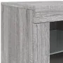Sideboard with Sonoma grey LED lights 142.5x37x67 cm by , Sideboards - Ref: Foro24-3209070, Price: 173,74 €, Discount: %