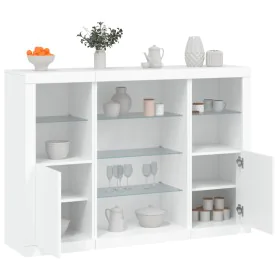 Vitrinen mit LED-Lichtern, 3-teilig, aus weißem Ingenieurholz. von , Sideboards - Ref: Foro24-3209128, Preis: 225,17 €, Rabat...