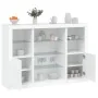Vitrinen mit LED-Lichtern, 3-teilig, aus weißem Ingenieurholz. von , Sideboards - Ref: Foro24-3209128, Preis: 225,17 €, Rabat...