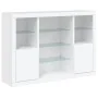 Vitrinen mit LED-Lichtern, 3-teilig, aus weißem Ingenieurholz. von , Sideboards - Ref: Foro24-3209128, Preis: 225,17 €, Rabat...