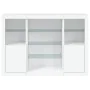 Display cabinets with LED lights, 3 pieces, engineered wood, white. by , Sideboards - Ref: Foro24-3209128, Price: 225,17 €, D...