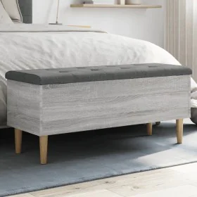 Engineered wood storage bench in gray Sonoma, 102x42x46 cm. by , Benches for halls and storage - Ref: Foro24-835087, Price: 1...