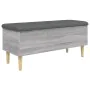 Engineered wood storage bench in gray Sonoma, 102x42x46 cm. by , Benches for halls and storage - Ref: Foro24-835087, Price: 1...