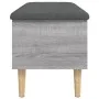 Bank mit Stauraum aus grauem Sonoma-Ingenieurholz 102x42x46 cm. von , Bänke für Hallen und Lager - Ref: Foro24-835087, Preis:...