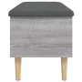 Engineered wood storage bench in gray Sonoma, 102x42x46 cm. by , Benches for halls and storage - Ref: Foro24-835087, Price: 1...
