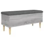 Engineered wood storage bench in gray Sonoma, 102x42x46 cm. by , Benches for halls and storage - Ref: Foro24-835087, Price: 1...
