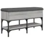 Bank Schuhmacher aus grauem Sonoma-Ingenieurholz 82x32x45 cm von , Bänke für Hallen und Lager - Ref: Foro24-835175, Preis: 66...