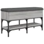 Engineered wood shoe bench in Sonoma gray, 82x32x45 cm. by , Benches for halls and storage - Ref: Foro24-835175, Price: 65,78...