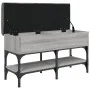 Bank Schuhmacher aus grauem Sonoma-Ingenieurholz 82x32x45 cm von , Bänke für Hallen und Lager - Ref: Foro24-835175, Preis: 66...