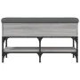 Engineered wood shoe bench in Sonoma gray, 82x32x45 cm. by , Benches for halls and storage - Ref: Foro24-835175, Price: 65,78...