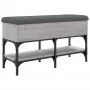 Bank Schuhmacher aus grauem Sonoma-Ingenieurholz 82x32x45 cm von , Bänke für Hallen und Lager - Ref: Foro24-835175, Preis: 66...