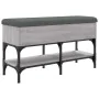 Engineered wood shoe bench in Sonoma gray, 82x32x45 cm. by , Benches for halls and storage - Ref: Foro24-835175, Price: 65,78...