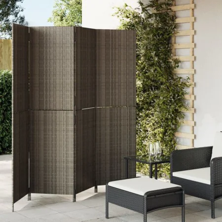 Vierschirm Paravent aus grauem synthetischem Rattan von , Raumteiler - Ref: Foro24-365346, Preis: 185,58 €, Rabatt: %
