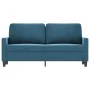 Zweisitzer-Sofa aus blauem Samt, 140 cm. von , Sofas - Ref: Foro24-359208, Preis: 241,84 €, Rabatt: %