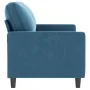 Zweisitzer-Sofa aus blauem Samt, 140 cm. von , Sofas - Ref: Foro24-359208, Preis: 241,84 €, Rabatt: %