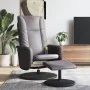 Sillón de masaje reclinable con reposapiés cuero sintético gris de , Sillones - Ref: Foro24-356519, Precio: 181,11 €, Descuen...