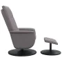 Sillón de masaje reclinable con reposapiés cuero sintético gris de , Sillones - Ref: Foro24-356519, Precio: 181,11 €, Descuen...