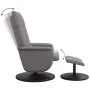 Sillón de masaje reclinable con reposapiés cuero sintético gris de , Sillones - Ref: Foro24-356519, Precio: 181,11 €, Descuen...