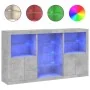 Sideboard with LED lights in concrete gray 181.5x37x100 cm by , Sideboards - Ref: Foro24-3209180, Price: 201,27 €, Discount: %