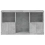 Sideboard with LED lights in concrete gray 181.5x37x100 cm by , Sideboards - Ref: Foro24-3209180, Price: 201,27 €, Discount: %
