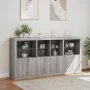 Sideboard with Sonoma grey LED lights 202x37x100 cm by , Sideboards - Ref: Foro24-3209161, Price: 324,91 €, Discount: %