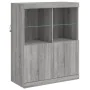 Sideboard with Sonoma grey LED lights 202x37x100 cm by , Sideboards - Ref: Foro24-3209161, Price: 324,91 €, Discount: %
