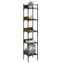 Bookcase with 5 smoked oak wood shelves 35x30x174 cm by , Bookcases and shelves - Ref: Foro24-838855, Price: 56,79 €, Discoun...